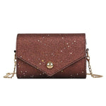 Shining Sequined Messenger Bag PU Leather