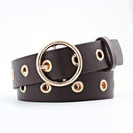 Women Fashion Hollow Solid Multi Grommet