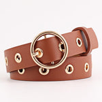 Women Fashion Hollow Solid Multi Grommet