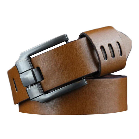 Men Fashion Casual Rectangle Alloy Pin Buckle Belt