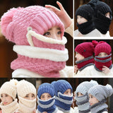 Winter Warm Hat Earmuffs Mask Thick Set