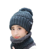 Winter Warm Hat Earmuffs Mask Thick Set