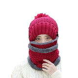 Winter Warm Hat Earmuffs Mask Thick Set