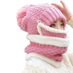 Winter Warm Hat Earmuffs Mask Thick Set