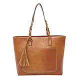 Women Leisure Tassel Shoulder Bag PU Leather