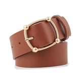 Women Casual Solid Square Soft Waistband Belt