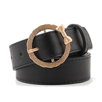 Women Casual Solid Round Soft Waistband Belt