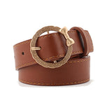 Women Casual Solid Round Soft Waistband Belt