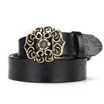 Women Fashion Retro Carved Embossing Alloy Casual